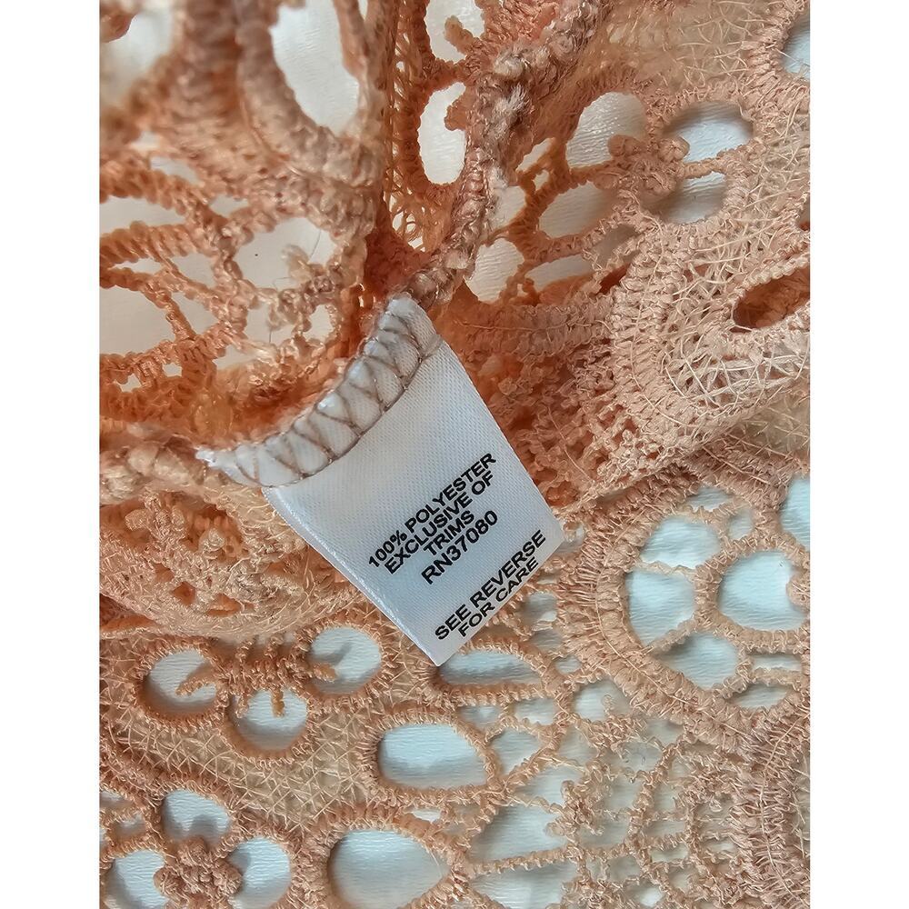 Nwt cato plus size 18 / 20 pink open lace tunic see through layering teacher top - Picture 6 of 9